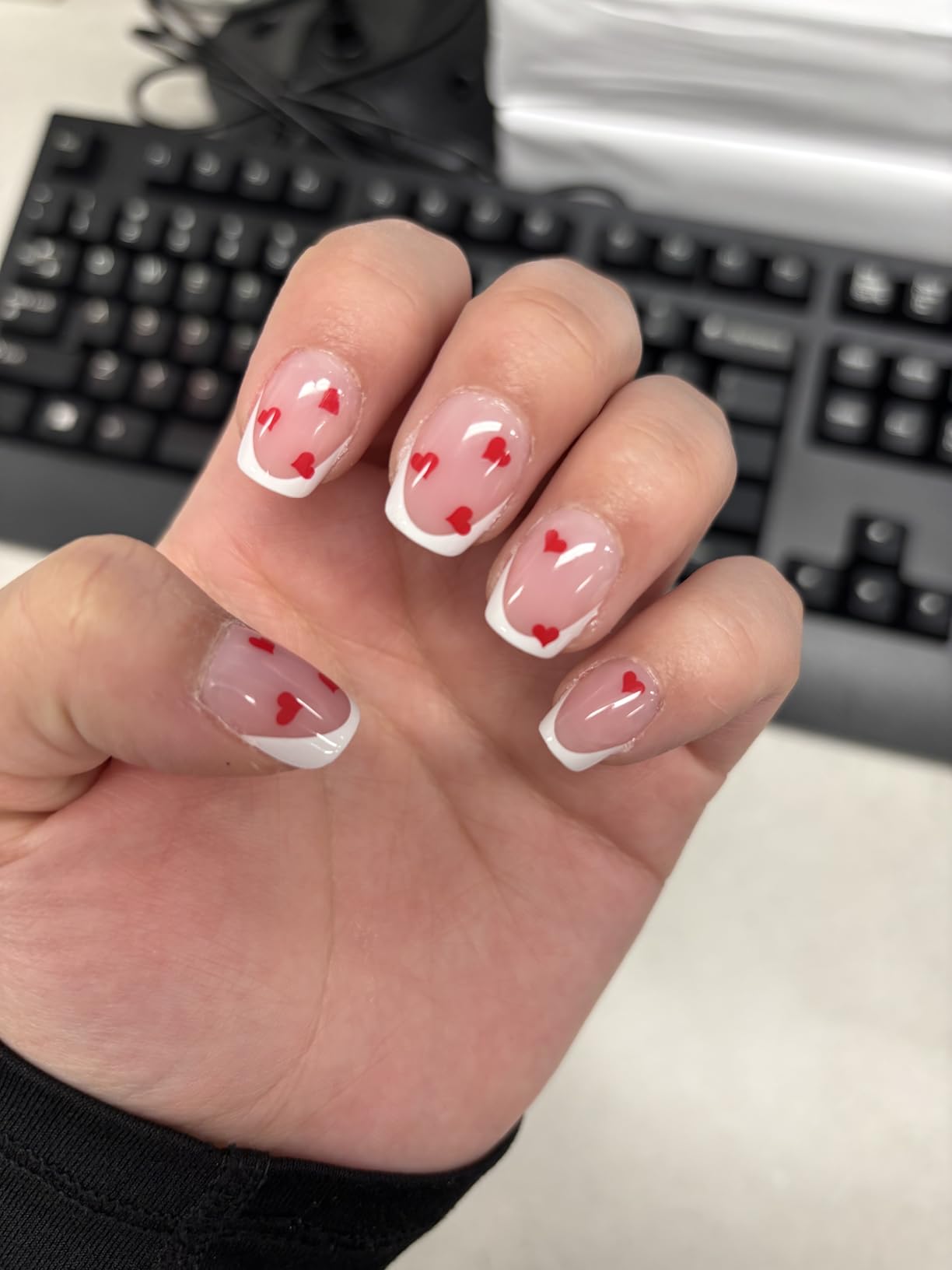 Love Spark Short Square Nails - Press On Nails