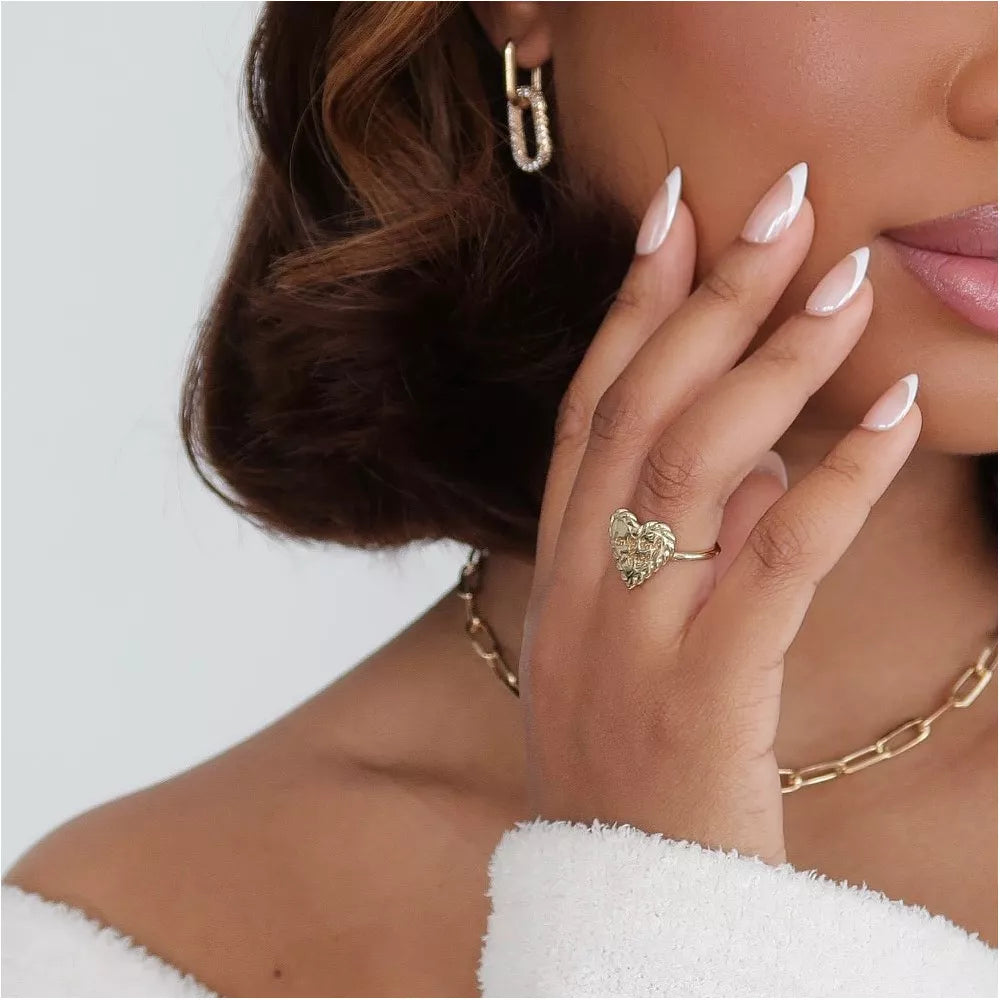 Classic French Almond Nails - Press On Nails