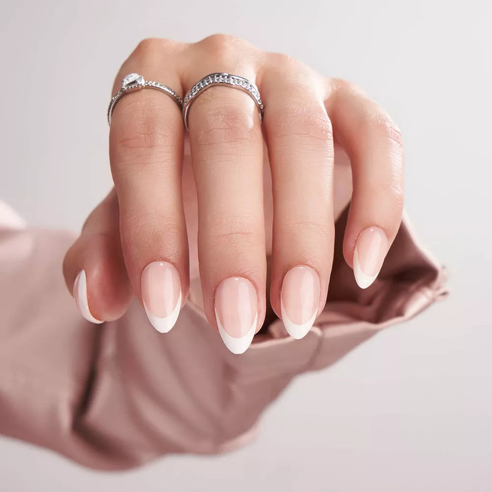 Classic French Almond Nails - Press On Nails