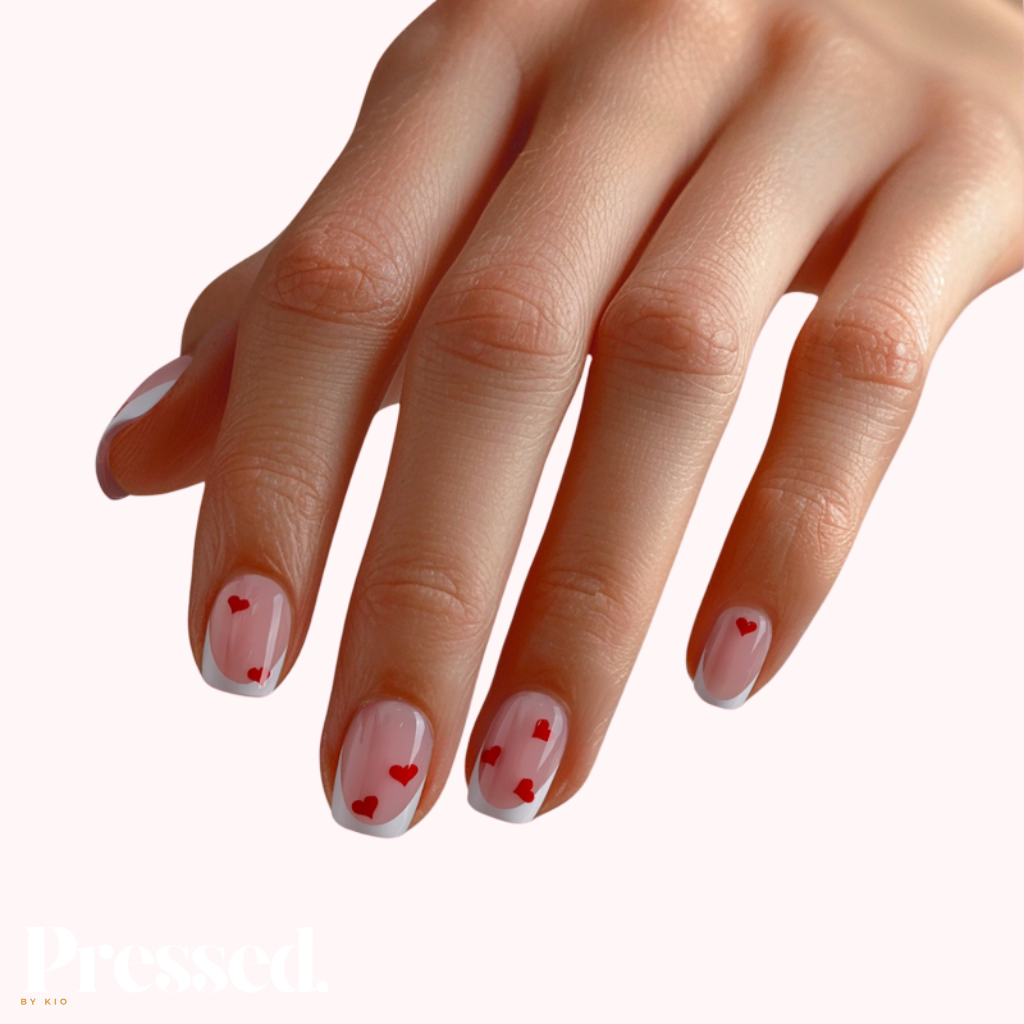 Love Spark Short Square Nails - Press On Nails