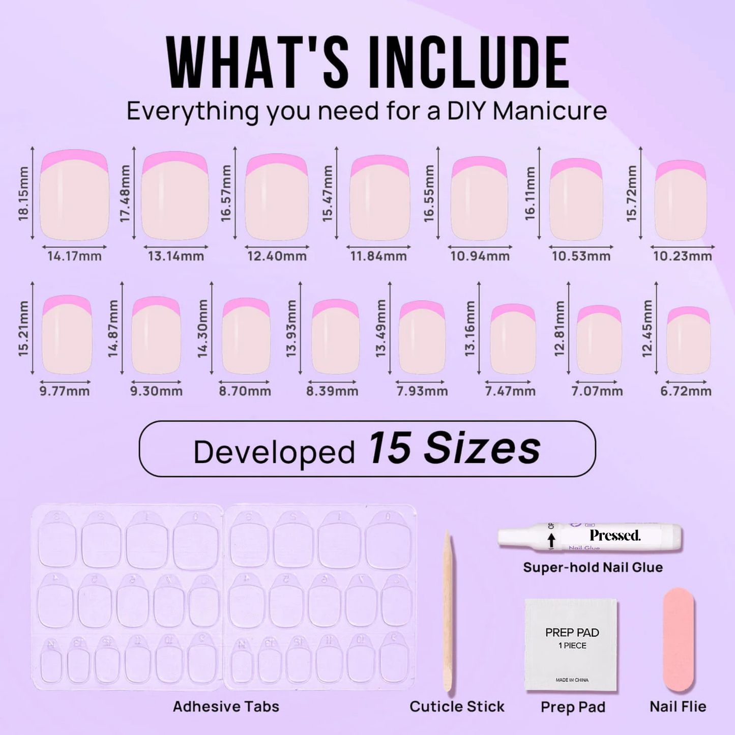 Pink Affair Short Square Nails - Press On Nails