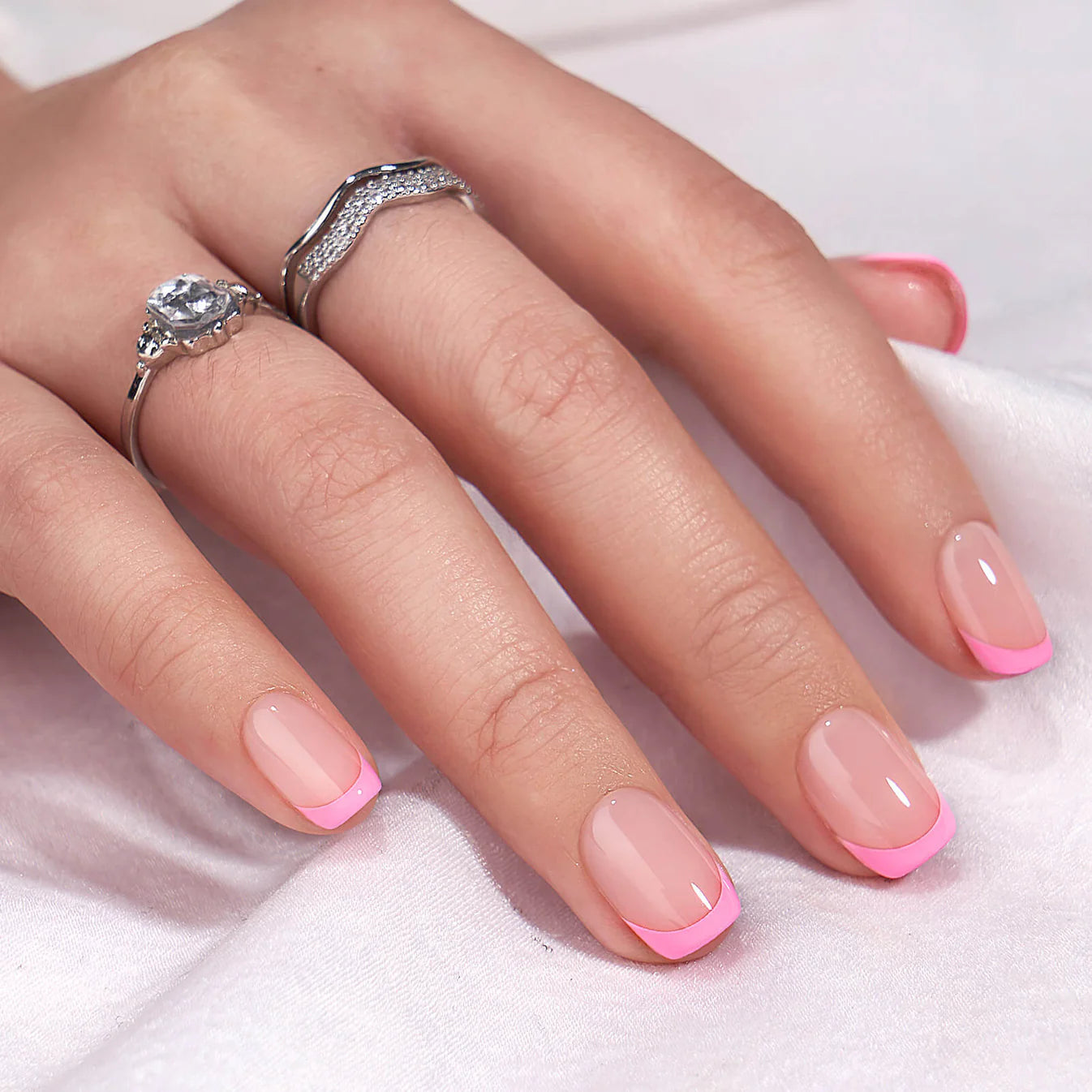 Pink Affair Short Square Nails - Press On Nails