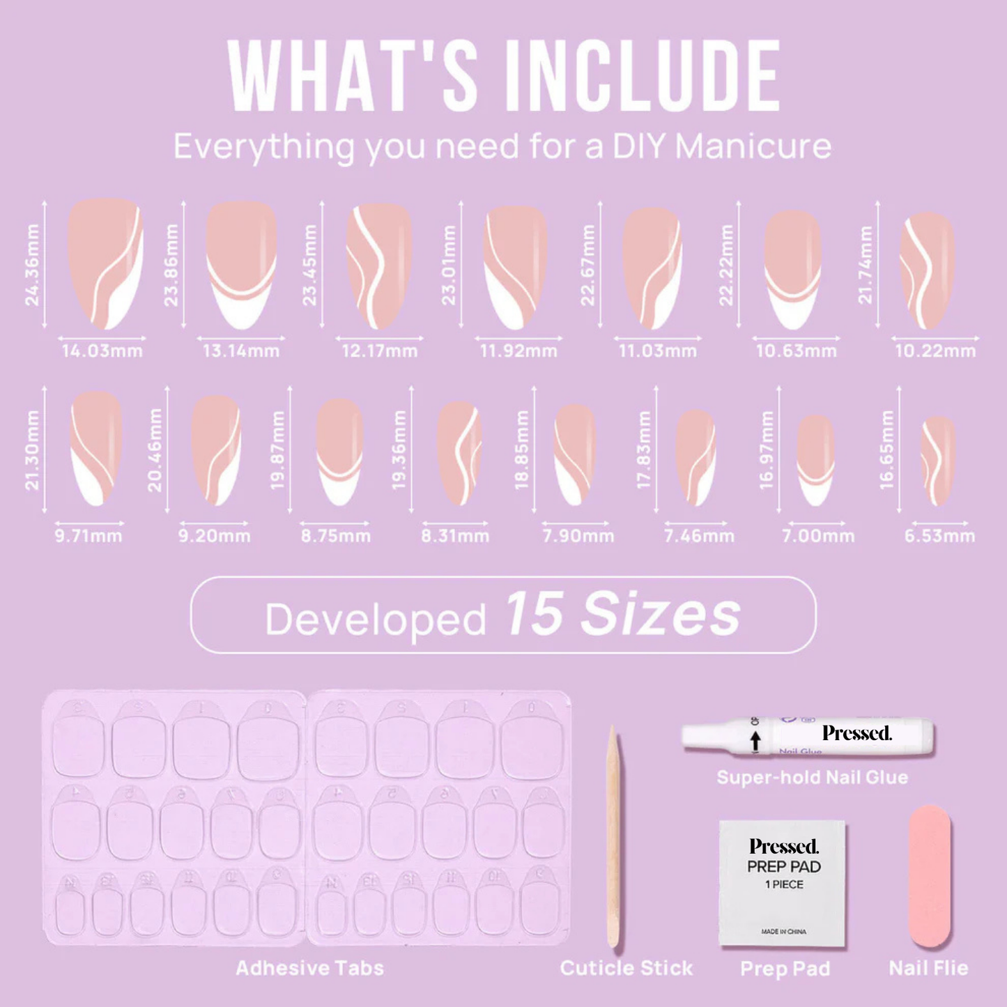 Luxe French Medium Almond Nails - Press On Nails