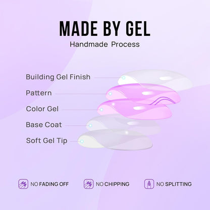 Love Spark Short Square Nails - Press On Nails