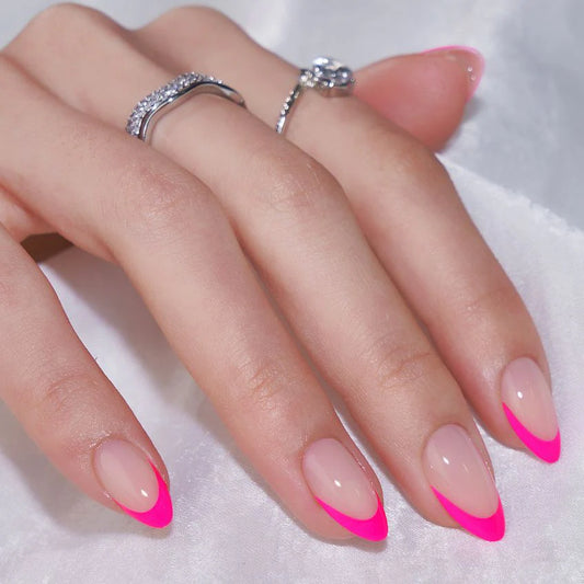 Barbie Kiss Almond Nails - Press On Nails