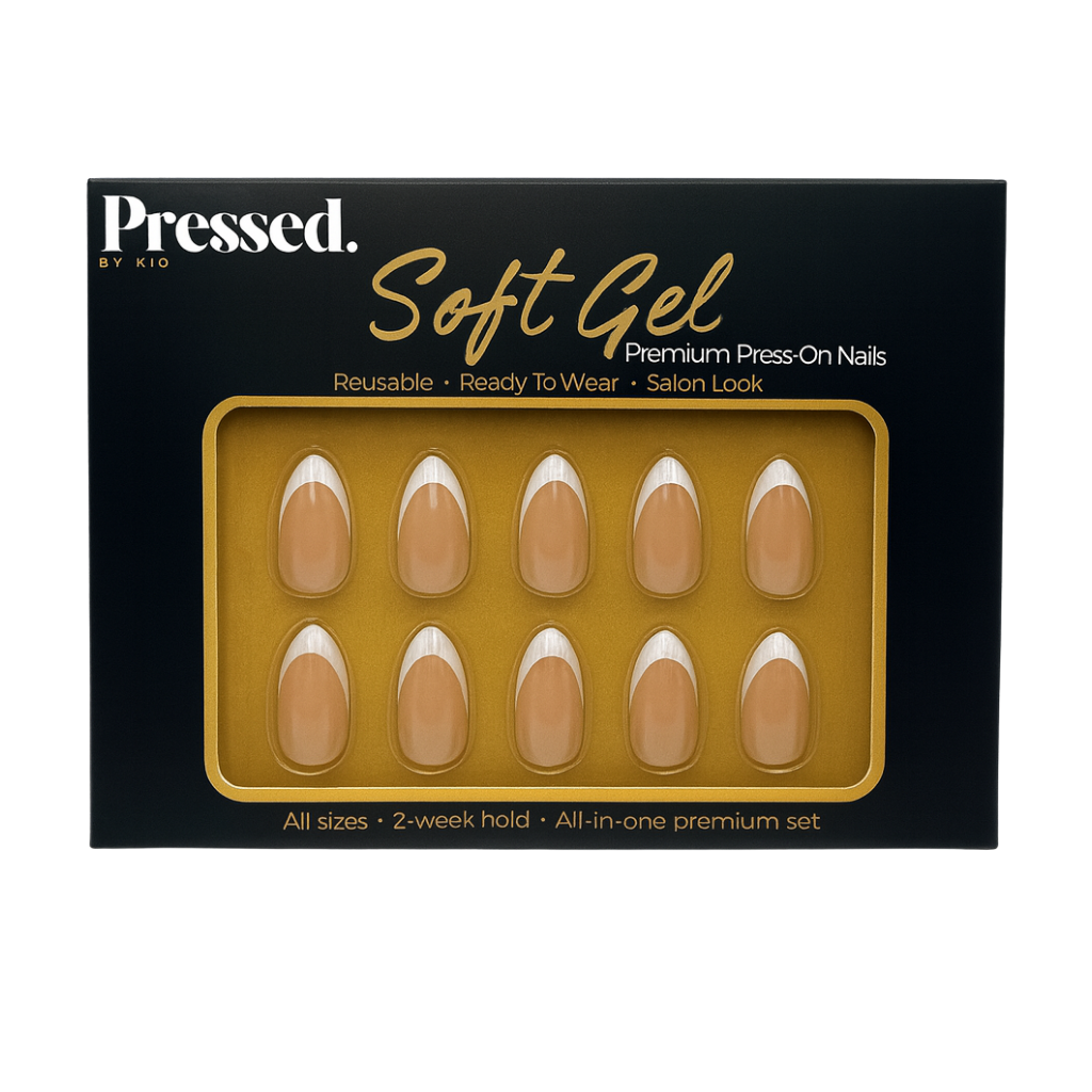 Classic French Almond Nails - Press On Nails