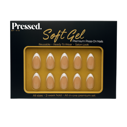 Classic French Almond Nails - Press On Nails