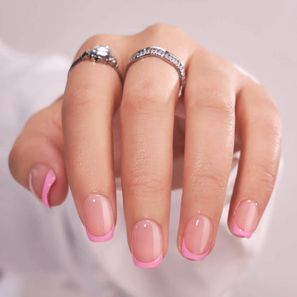 Pink Affair Short Square Nails - Press On Nails