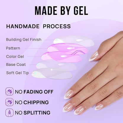 Vanilla Dream Almond Nails - Press On Nails