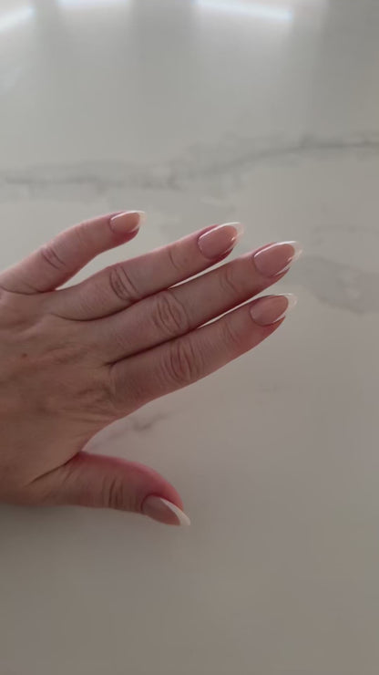 Classic French Almond Nails - Press On Nails