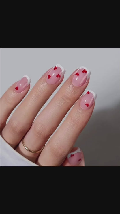 Love Spark Short Square Nails - Press On Nails
