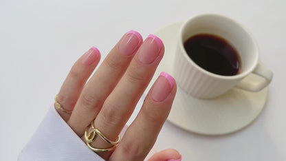 Pink Affair Short Square Nails - Press On Nails